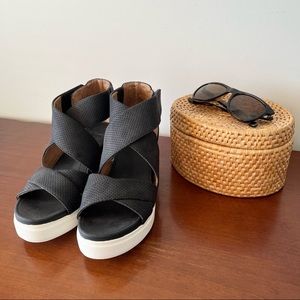 Dr. Scholls Sheena Wedge Sandal Black 6.5 (like new)